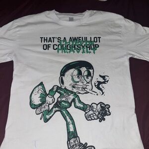 White Graphic T-Shirt Cough Syrup Shirt